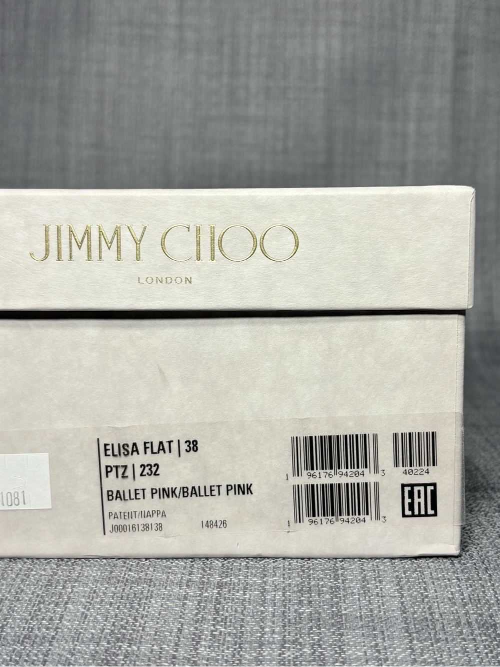 Jimmy Choo Elisa Cap Toe Ballet Flats Ballet Pink EU 38 / US 8 - Picture 8 of 8